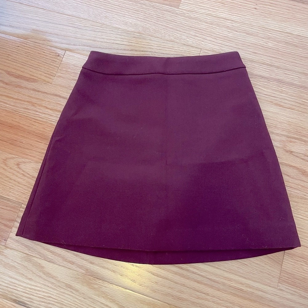 Express Burgundy Mini Skirt
